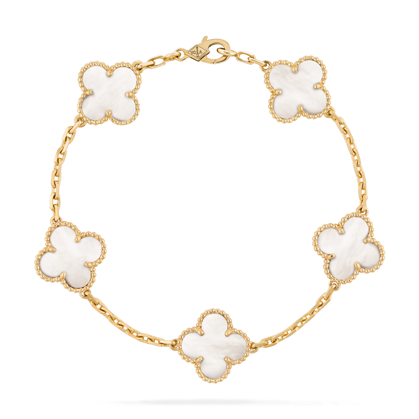CLOVER BRACELET 5 MOTIFS MOP