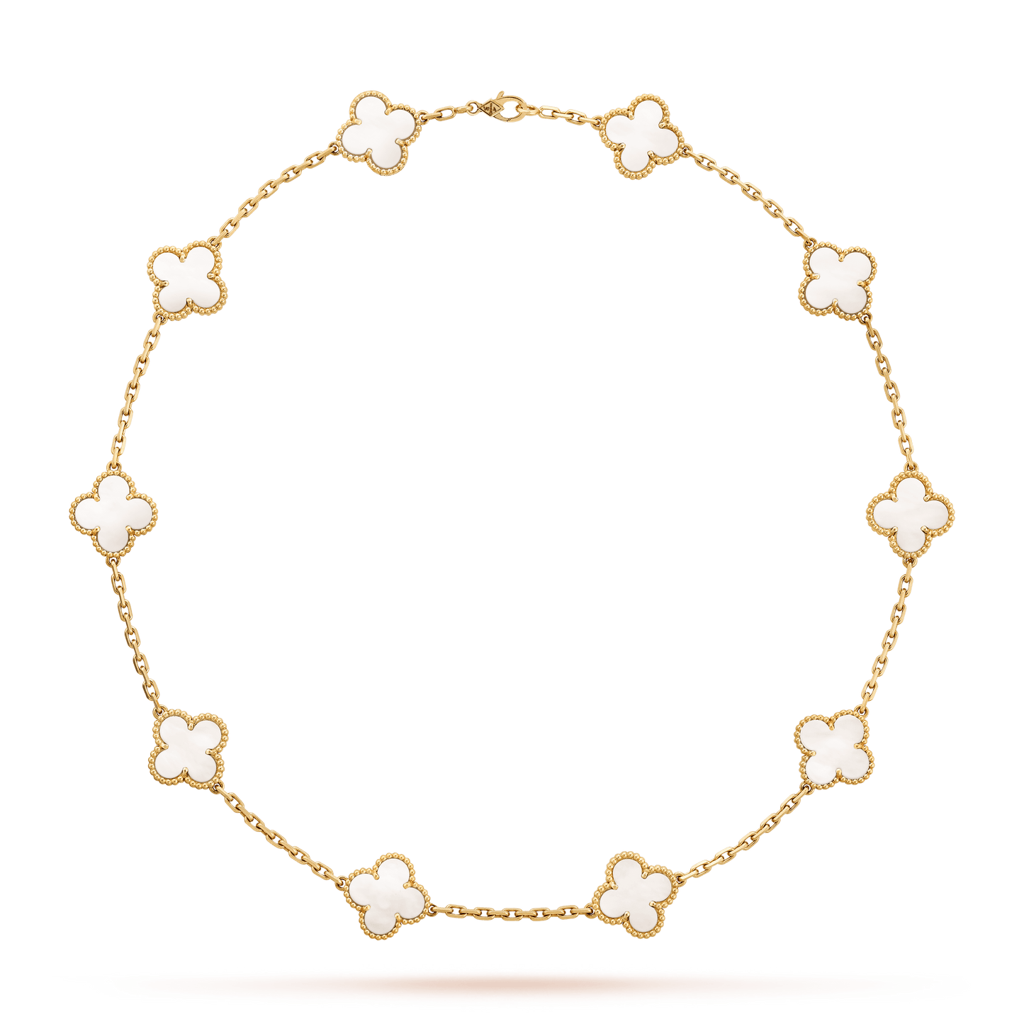 VINTAGE MOP NECKLACE 10 MOTIFS GOLD