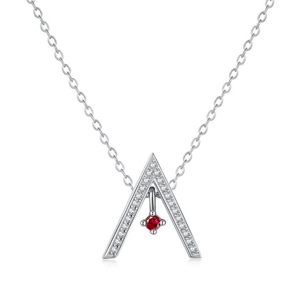 Sparkling 'A' Shape Necklace