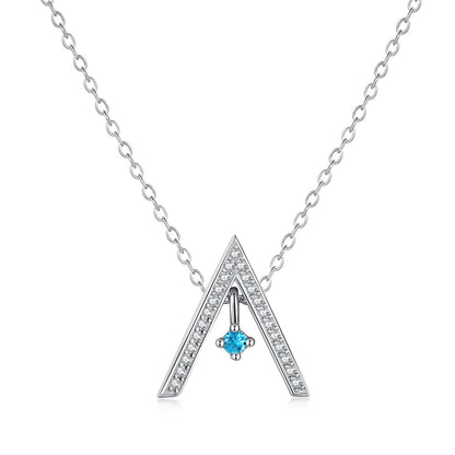 Sparkling 'A' Shape Necklace