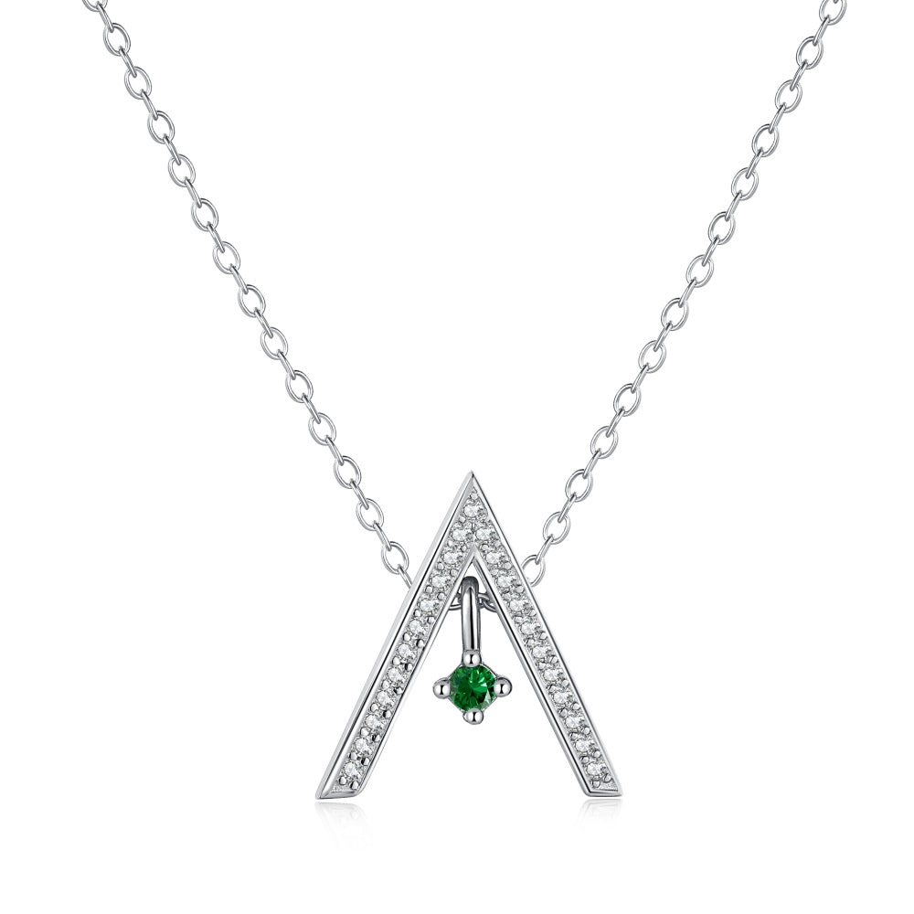 Sparkling 'A' Shape Necklace