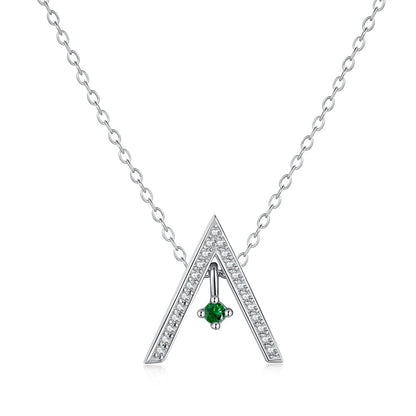 Sparkling 'A' Shape Necklace