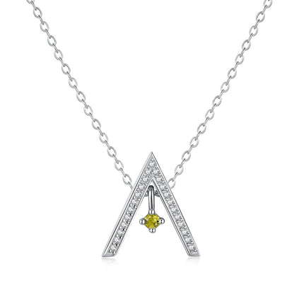 Sparkling 'A' Shape Necklace