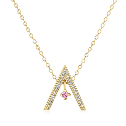 Sparkling 'A' Shape Necklace
