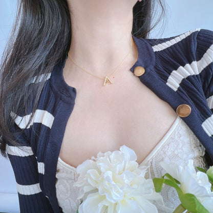 Sparkling 'A' Shape Necklace