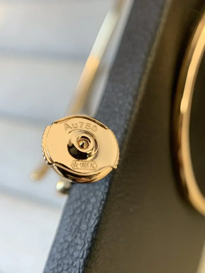JUSTE EARRINGS GOLD DIAMONDS 1.8MM