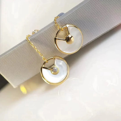 AMULETTE DROP EARRINGS MOP GOLD
