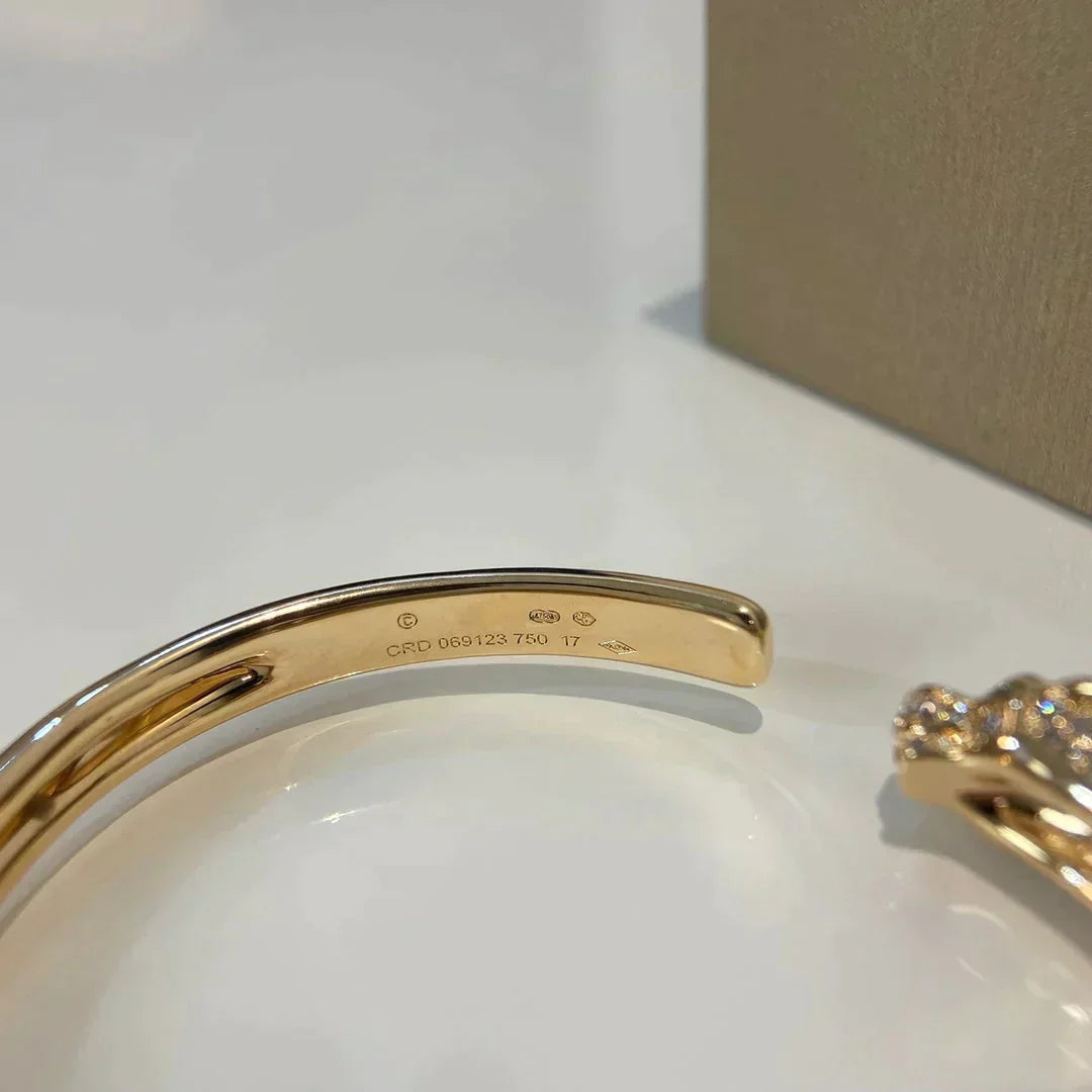PANTHERE GOLD DIAMOND OPEN BRACELET