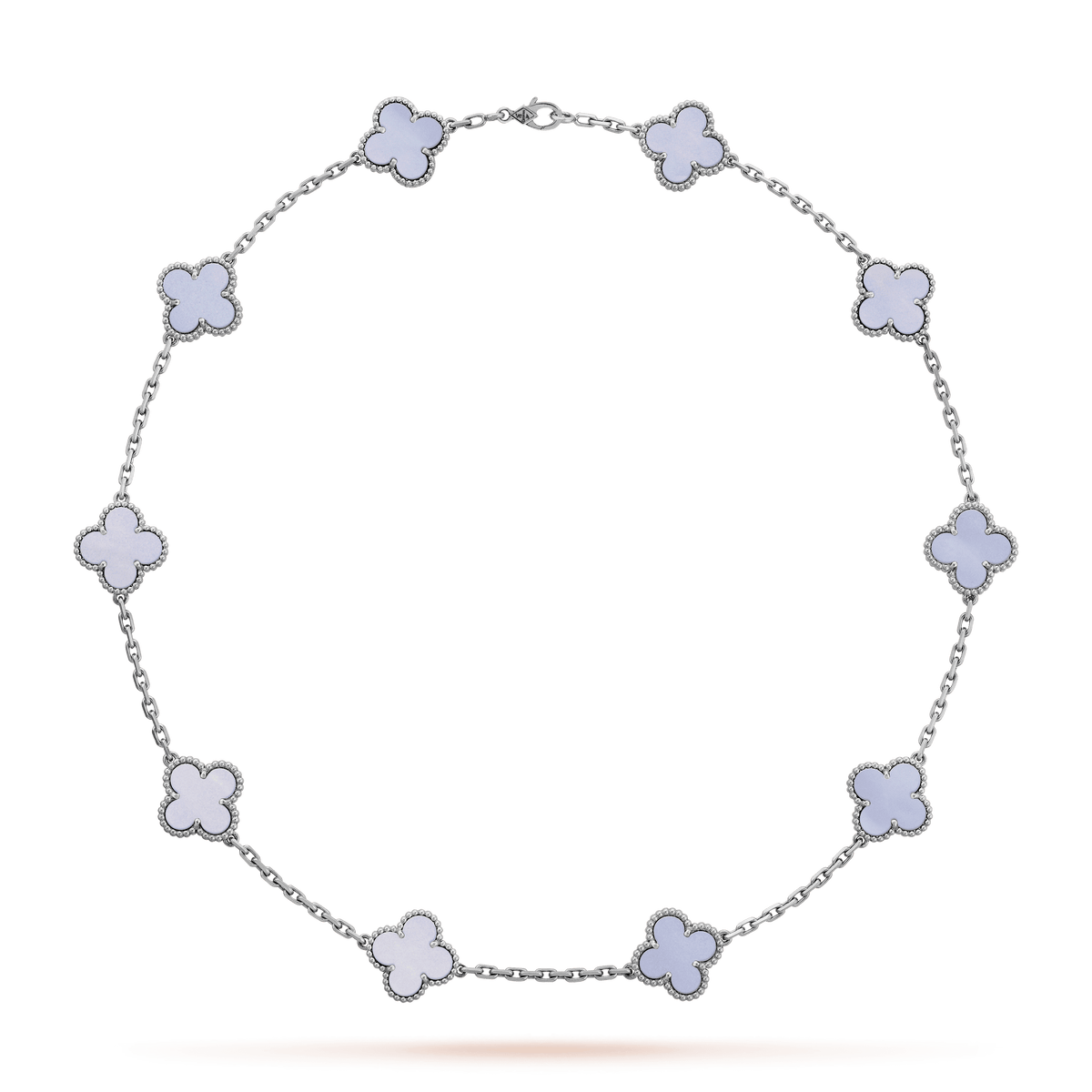 VINTAGE MOP NECKLACE 10 MOTIFS SILVER