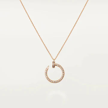JUSTE NECKLACE PINK GOLD DIAMONDS