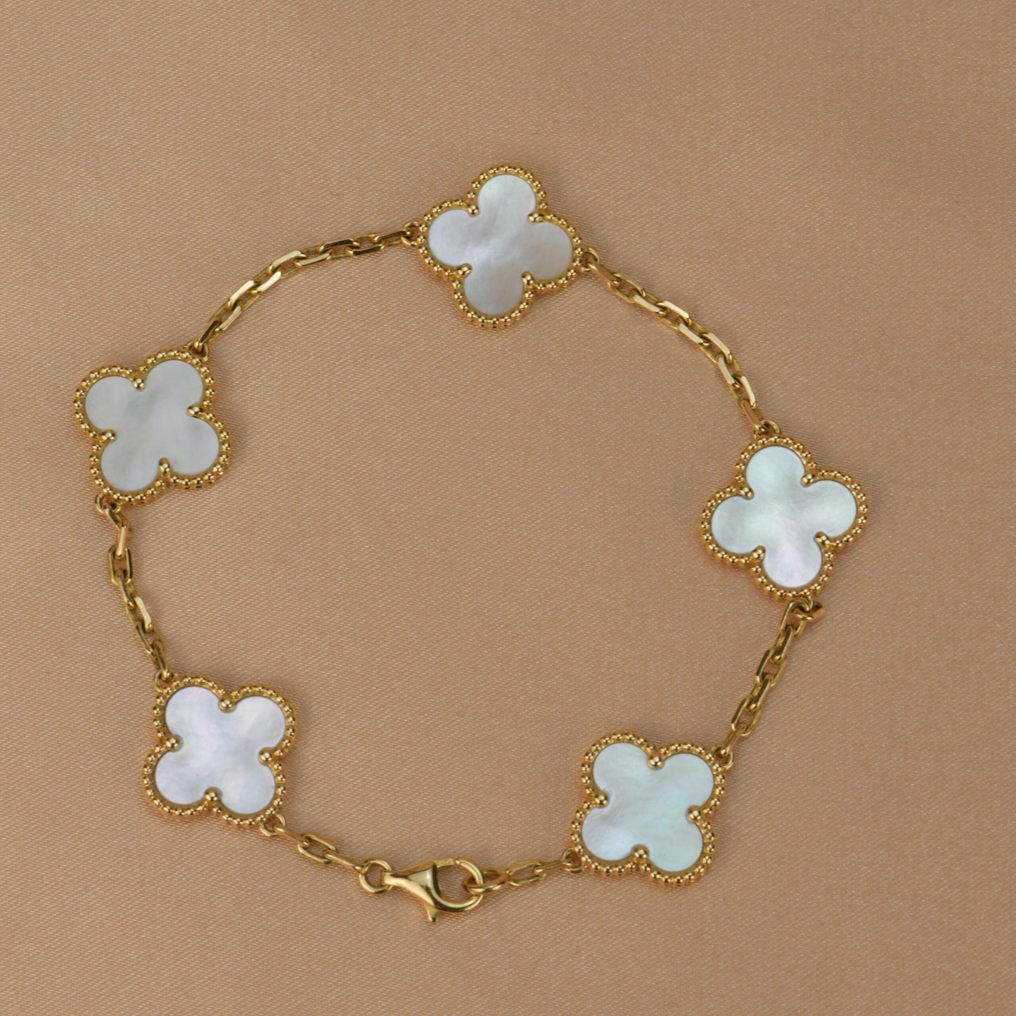 CLOVER BRACELET 5 MOTIFS MOP