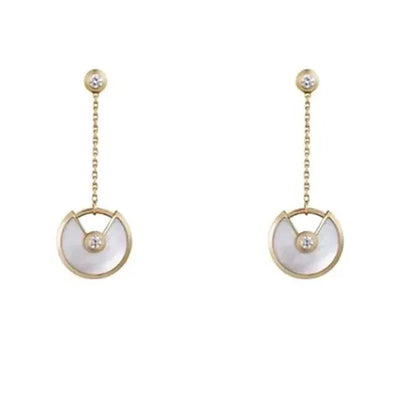 AMULETTE DROP EARRINGS MOP GOLD