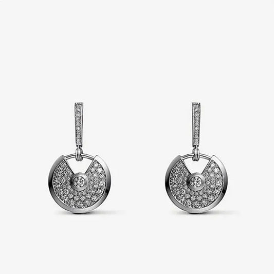 AMULETTE EARRINGS DIAMOND SILVER