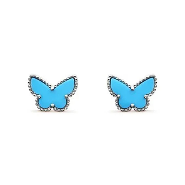 BUTTERFLY TURQUOISE SILVER EARRINGS