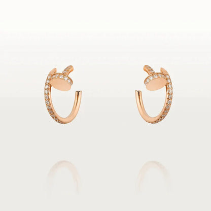 JUSTE EARRINGS 12.75MM PINK GOLD DIAMOND