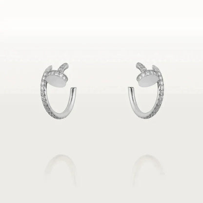 JUSTE EARRINGS 12.75MM SILVER DIAMOND