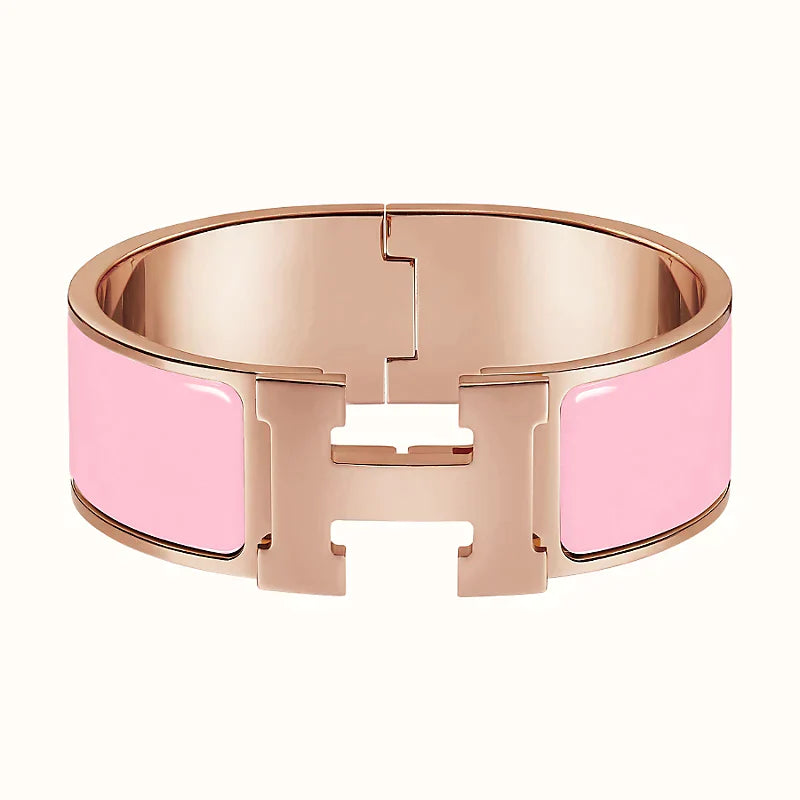 H BRACELET 18MM PINK GOLD