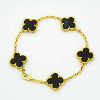 CLOVER BRACELET 5 MOTIFS ONYX