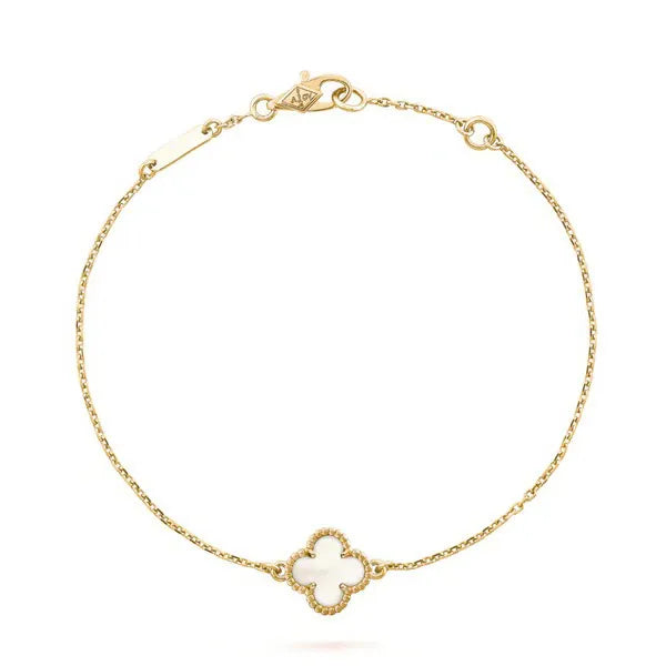 CLOVER GOLD MOP BRACELET
