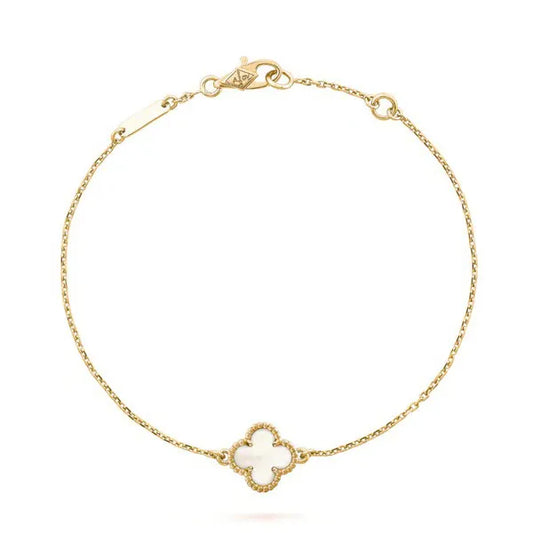 CLOVER GOLD MOP BRACELET