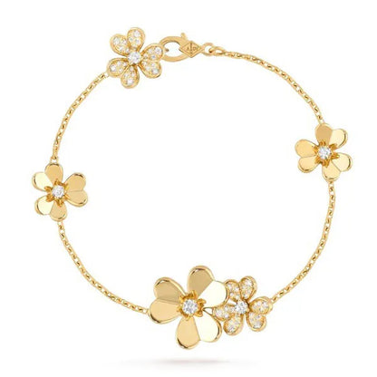 FRIVOLE GOLD 5 FLOWERS BRACELET
