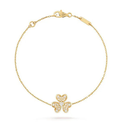 FRIVOLE GOLD FLOWER DIAMOND BRACELET