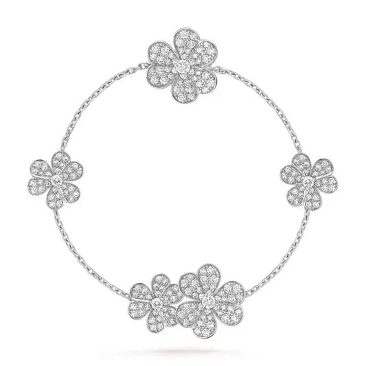 FRIVOLE SILVER 5 FLOWERS BRACELET