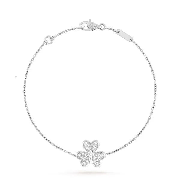 FRIVOLE SILVER FLOWER DIAMOND BRACELET