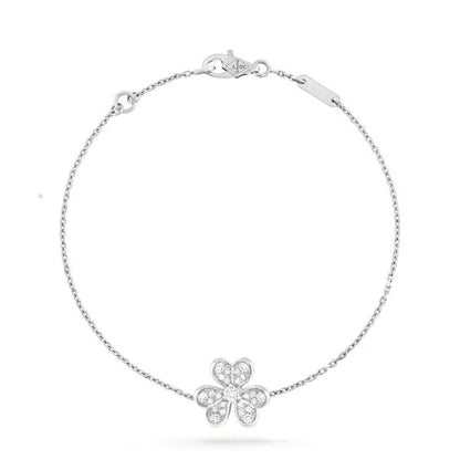FRIVOLE SILVER FLOWER DIAMOND BRACELET
