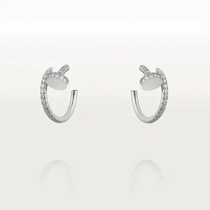 JUSTE EARRINGS 12.75MM SILVER DIAMOND