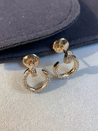 JUSTE EARRINGS GOLD DIAMONDS