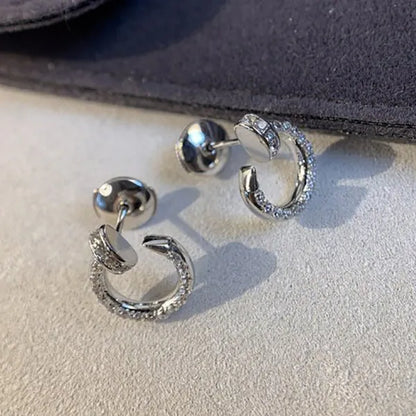 JUSTE EARRINGS SILVER DIAMONDS