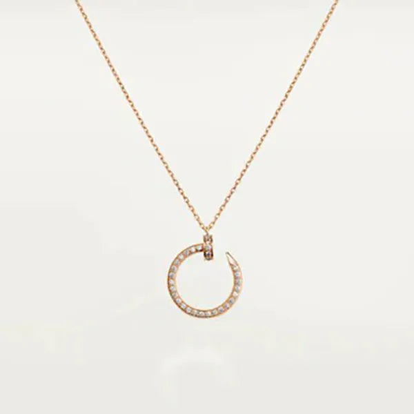 JUSTE NECKLACE PINK GOLD DIAMONDS