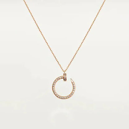 JUSTE NECKLACE PINK GOLD DIAMONDS