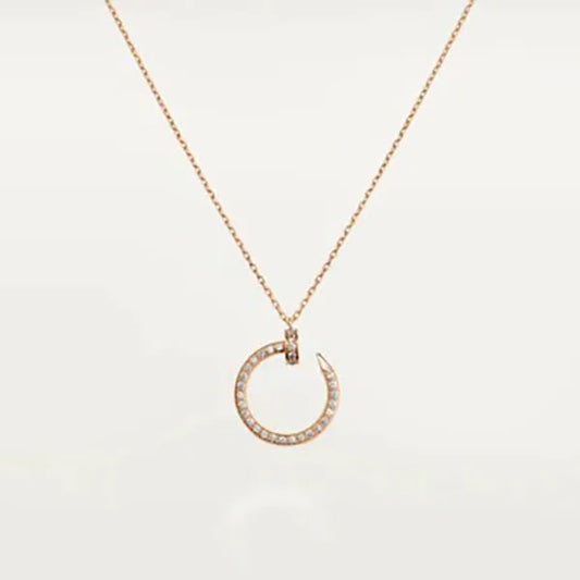 JUSTE NECKLACE PINK GOLD DIAMONDS