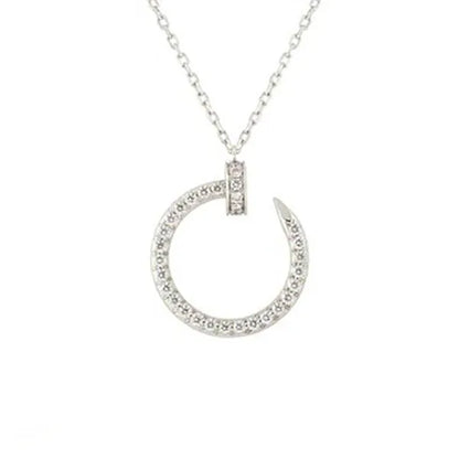 JUSTE NECKLACE SILVER DIAMONDS