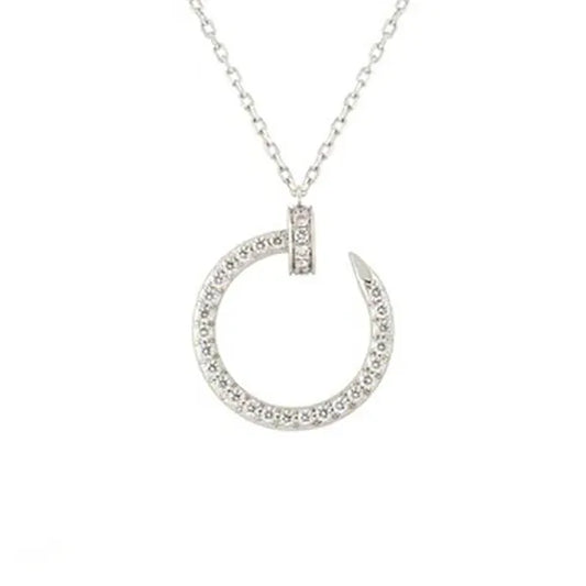JUSTE NECKLACE SILVER DIAMONDS