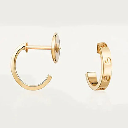 LOVE EARRINGS 2.65MM PINK GOLD