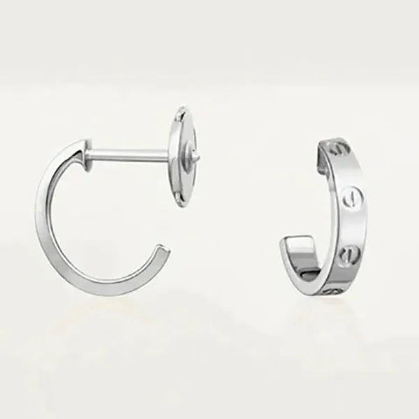 LOVE EARRINGS 2.65MM SILVER