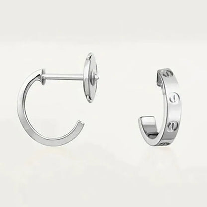 LOVE EARRINGS 2.65MM SILVER