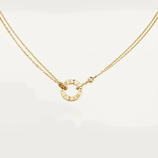 LOVE NECKLACE 16MM 2 DIAMONDS