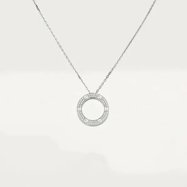 LOVE NECKLACE ADJUSTABLE SILVER