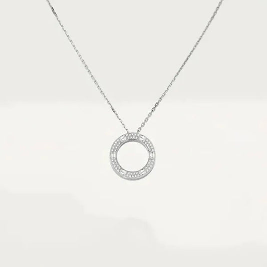 LOVE NECKLACE ADJUSTABLE SILVER