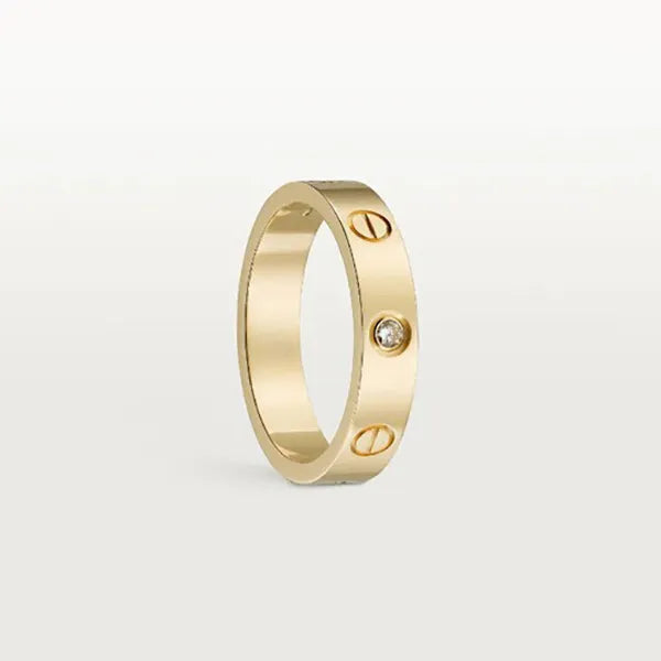 LOVE RING 4MM 1 DIAMOND