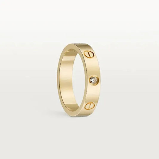 LOVE RING 4MM 1 DIAMOND