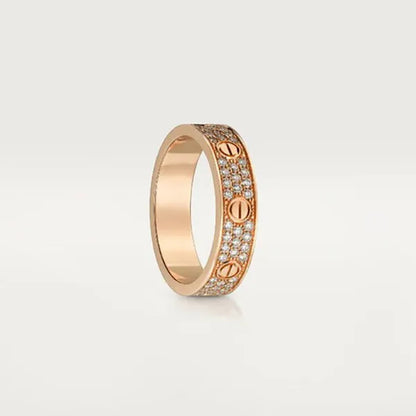 LOVE RING 4MM DIAMOND PAVED