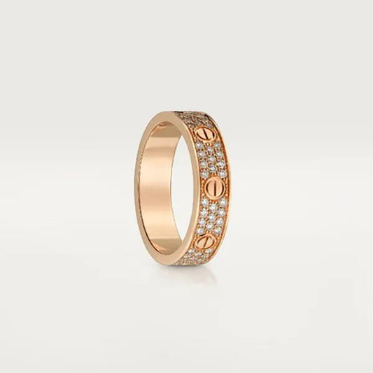LOVE RING 4MM DIAMOND PAVED
