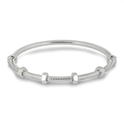 NUTS AND BOLTS SILVER BRACELET