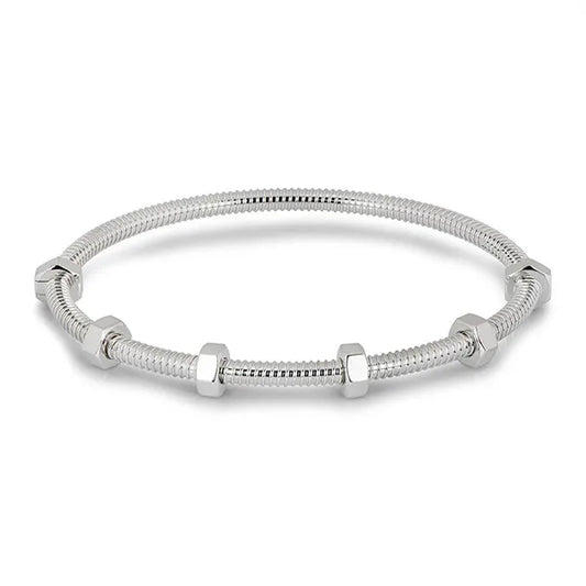 NUTS AND BOLTS SILVER BRACELET