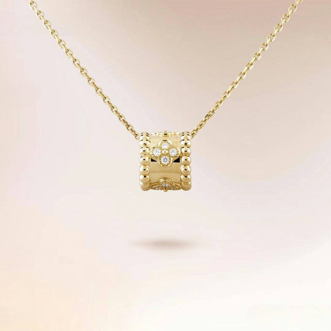 PERLEE PEDANT PINK GOLD NECKLACE